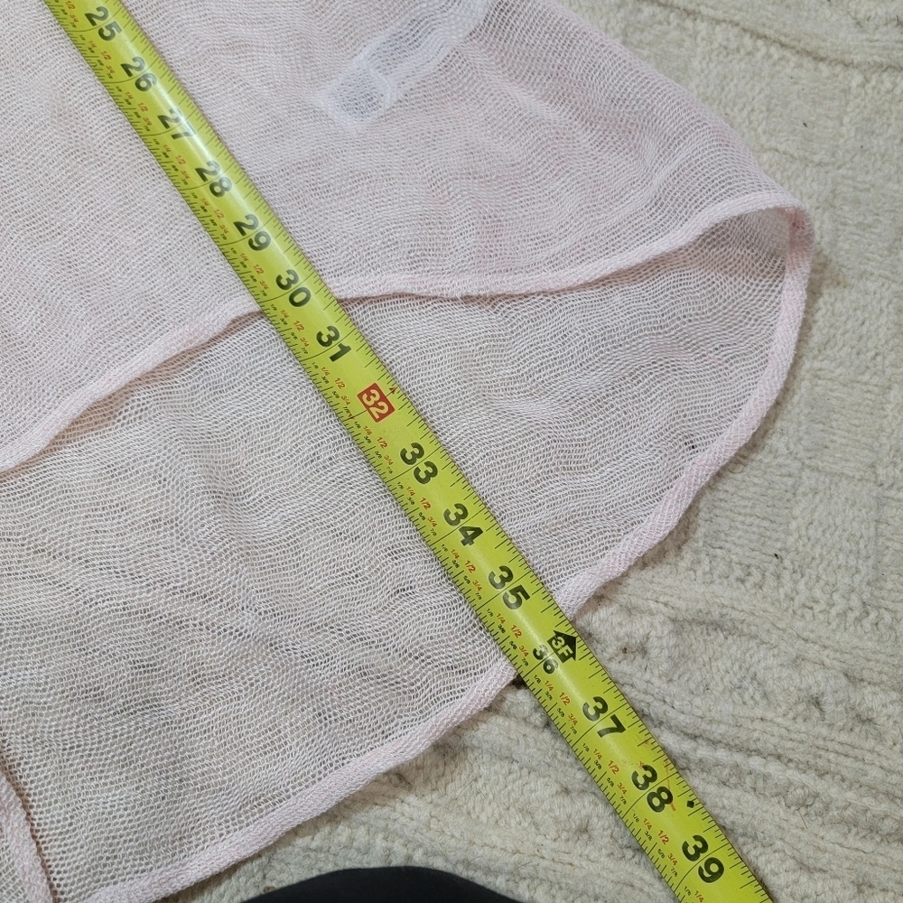 Eileen Fisher Organic Linen Fishnet Tunic size S/M Light Pink - Picture 8 of 11
